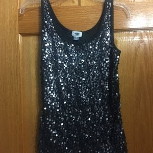 Gray sequin Tank Top-lowest price